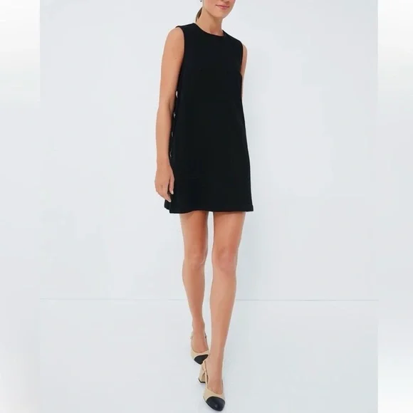 Tuckernuck Hyacinth House Black Twill Button Bitsy Dress size S - Picture 3 of 12
